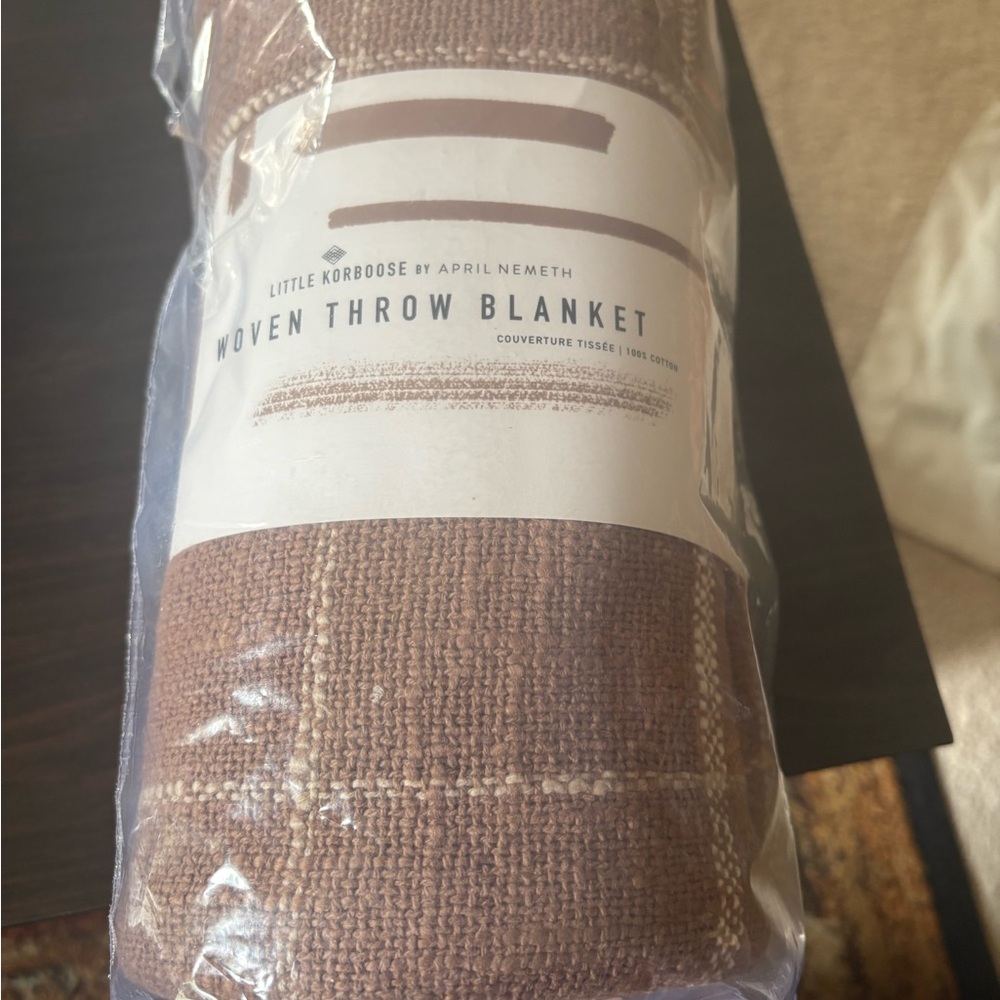 Indigenous Earthy Brown Woven Throw Blanket